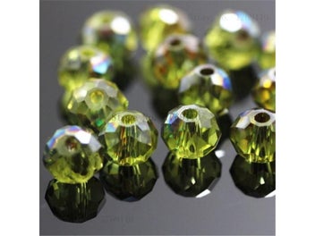 Listing 6 of 8 for Isywaka Mixed Colors 4*6mm 50pcs Rondelle Austria Faceted Crystal Glass Beads