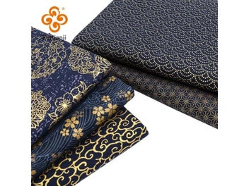 Listing 3 of 9 for Navy Cotton Fabric By Half Yards For DIY Kimono Handicrafts For Kids TJ1023