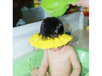 Listing 8 of 10 for Adjustable Baby Shampoo Cap Waterproof Splashguard Bath Visor Hat Durable