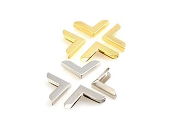 Listing 3 of 6 for Gold Plated Book Scrapbooking Albums 19x26mm J1703 With Corner Protectors
