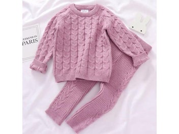 Listing 4 of 11 for 0-4 Yrs Girls Boys Suit Fall Baby Boys Girls Clothing Sets Winter Knitting