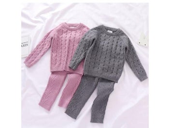 Listing 5 of 11 for 0-4 Yrs Girls Boys Suit Fall Baby Boys Girls Clothing Sets Winter Knitting