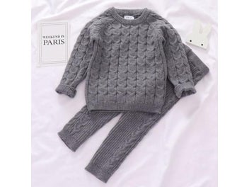Listing 6 of 11 for 0-4 Yrs Girls Boys Suit Fall Baby Boys Girls Clothing Sets Winter Knitting
