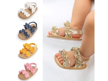 Listing 5 of 10 for Citgeett Summer 0-18M Baby Girl Shoes Toddler Flats Sandals Soft Rubber Sole