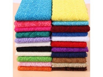 Listing 3 of 10 for 1 Yards Beautiful Lace Stretch Floral Lingerie Headband Elastic DIY Lace