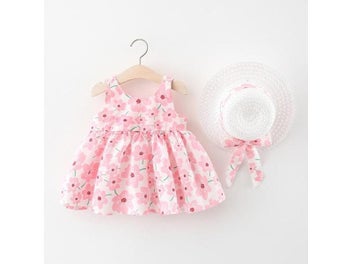 Listing 6 of 12 for Summer Toddler Girl Dresses Korean Cute Flowers Sleeveless Princess Dress
