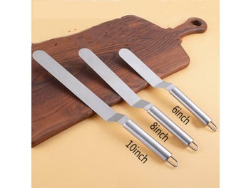 Listing 4 of 10 for Baking Accessories Stainless Steel Cake Spatula Butter Cream Icing Frosting