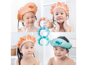 Listing 3 of 10 for Cute Baby Bath Hat Adjustable Kids Shower Protect Eye Waterproof Splash Guard