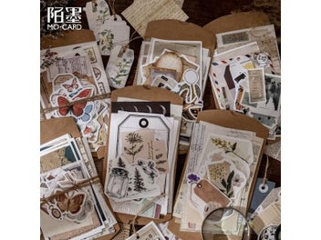 Listing 5 of 9 for 30 Pcs/set Vintage Scrapbooking Stickers Decorative Retro Natural Collection