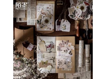 Listing 6 of 9 for 30 Pcs/set Vintage Scrapbooking Stickers Decorative Retro Natural Collection