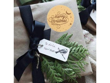 Listing 6 of 9 for Rose Gold Merry Christmas 1inch 100-500pcs Sealing Label Stickers For Party DIY