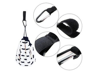 Listing 6 of 10 for 5/2pcs Baby Stroller Hook Clip Aluminum Alloy Carabiner Cart Organizer Diaper