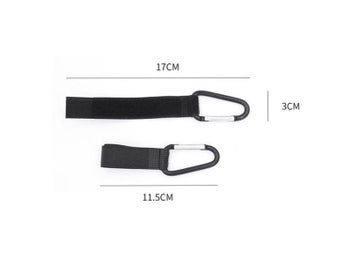 Listing 7 of 10 for 5/2pcs Baby Stroller Hook Clip Aluminum Alloy Carabiner Cart Organizer Diaper
