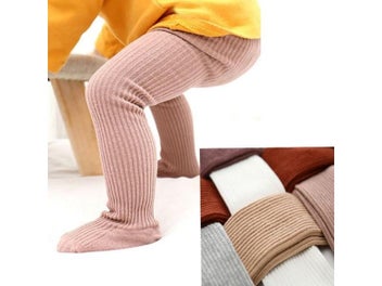 Listing 6 of 12 for Baby Tights Winter Autumn Solid Color Soft Cotton Thick Warm Baby Girl Tights