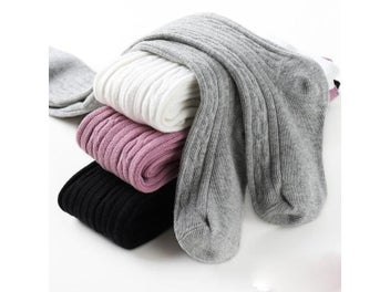 Listing 7 of 12 for Baby Tights Winter Autumn Solid Color Soft Cotton Thick Warm Baby Girl Tights