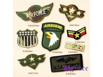 Listing 3 of 9 for 8Pcs/Lot AIRBORNE US ARMY Embroidery Patches Applique Ironing Clothing Sewing