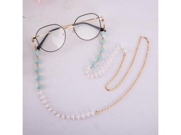 Listing 4 of 9 for New Glasses Chain Fashion Mask Hanging Rope Heart Pearl Beaded Eyeglasses
