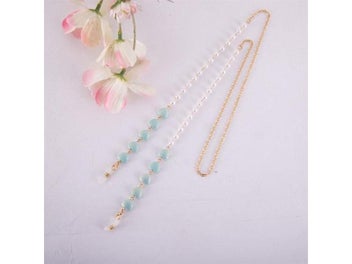 Listing 6 of 9 for New Glasses Chain Fashion Mask Hanging Rope Heart Pearl Beaded Eyeglasses
