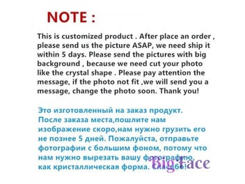 Listing 8 of 10 for LED Wedding Frame Photo Album Photos Colorful Crystal Glass Key Chain Custom