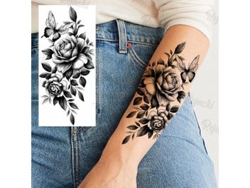 Listing 4 of 9 for Purple Rose Jewelry Water Transfer Tattoo Stickers Women Body Chest Art