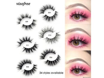 Listing 3 of 9 for Visofree Mink Lashes 3D Mink Eyelashes Cruelty Free Lashes Handmade Reusable