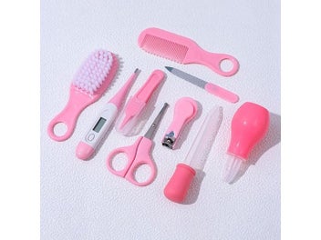 Listing 4 of 9 for 6/7/8/9pcs/set Newborn Care Kit Nail Hair Thermometer Grooming Brush Clipper