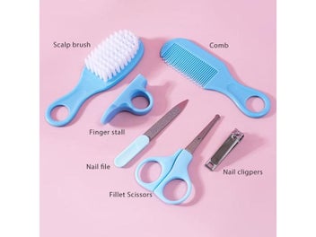 Listing 7 of 9 for 6/7/8/9pcs/set Newborn Care Kit Nail Hair Thermometer Grooming Brush Clipper
