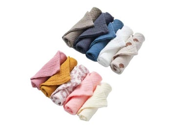 Listing 3 of 10 for 5 Pcs Baby Towels For Hand Face Saliva Bib