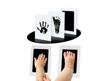Listing 3 of 10 for Newborn Baby DIY Hand And Footprint Kit Ink Pads Photo Frame Handprint Toddlers