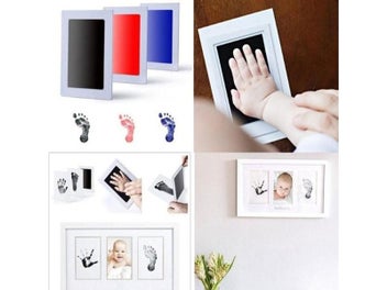 Listing 8 of 10 for Newborn Baby DIY Hand And Footprint Kit Ink Pads Photo Frame Handprint Toddlers