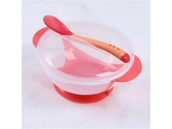 Listing 5 of 10 for Baby Bowl Set Spoon Suction Cup Tableware For Training Dinner