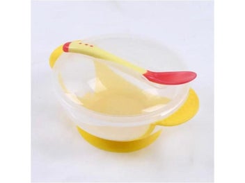 Listing 6 of 10 for Baby Bowl Set Spoon Suction Cup Tableware For Training Dinner