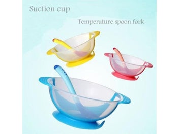 Listing 3 of 10 for Temperature Sensing Bean Spoon Service Plate/Tray Suction Cup For Baby