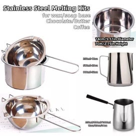 Listing 3 of 9 for Long Handle Melting Pot Melt Kits For Wax/Soap Stainless Steel Mug Heated Jug