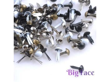 Listing 3 of 9 for 300pcs 5x10mm Mixed Round Metal Brad Studs Spikes Scrapbooking Embellishment