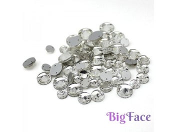 Listing 7 of 11 for 8mm-16mm Round Crystal AB Color Silver Base Sew On Rhinestone Beads Sew On