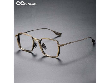Listing 4 of 9 for 53229 Retro Square Pure Titanium Upscale Men Optical Glasses Frames Men Women
