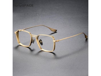 Listing 5 of 9 for 53229 Retro Square Pure Titanium Upscale Men Optical Glasses Frames Men Women