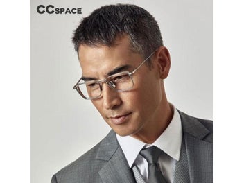 Listing 7 of 9 for 53229 Retro Square Pure Titanium Upscale Men Optical Glasses Frames Men Women