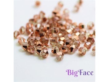 Listing 4 of 16 for Isywaka Sale Red Copper Color 100pcs 4mm Bicone Austria Crystal Beads Charm