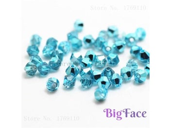 Listing 5 of 16 for Isywaka Sale Red Copper Color 100pcs 4mm Bicone Austria Crystal Beads Charm
