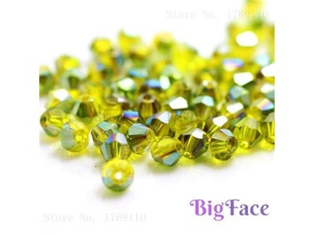 Listing 7 of 16 for Isywaka Sale Red Copper Color 100pcs 4mm Bicone Austria Crystal Beads Charm