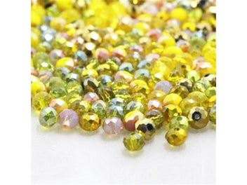 Listing 4 of 7 for Isywaka Mixed Colors 4*6mm 50pcs Rondelle Austria Faceted Crystal Glass Beads