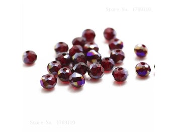 Listing 5 of 7 for Isywaka Mixed Colors 4*6mm 50pcs Rondelle Austria Faceted Crystal Glass Beads