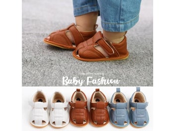 Listing 3 of 10 for Summer Boys Sandals Soft PU Leather Closed-Toe Toddler Baby Shoes Boys Girls