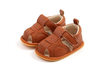 Listing 6 of 10 for Summer Boys Sandals Soft PU Leather Closed-Toe Toddler Baby Shoes Boys Girls