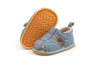 Listing 8 of 10 for Summer Boys Sandals Soft PU Leather Closed-Toe Toddler Baby Shoes Boys Girls