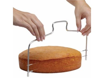 Listing 3 of 9 for New Double Line Adjustable Stainless Steel Metal Cake Cut Tools Cake Slicer