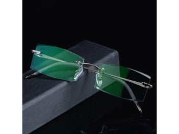 Listing 8 of 10 for Rimless Titanium Frame Unisex Presbyopic Myopic Glasses With Ceramic Nose Pads