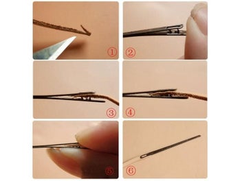 Listing 4 of 8 for New 2pcs DIY Leather Sewing Craft Tool Leather Knitting Needle Double Hole